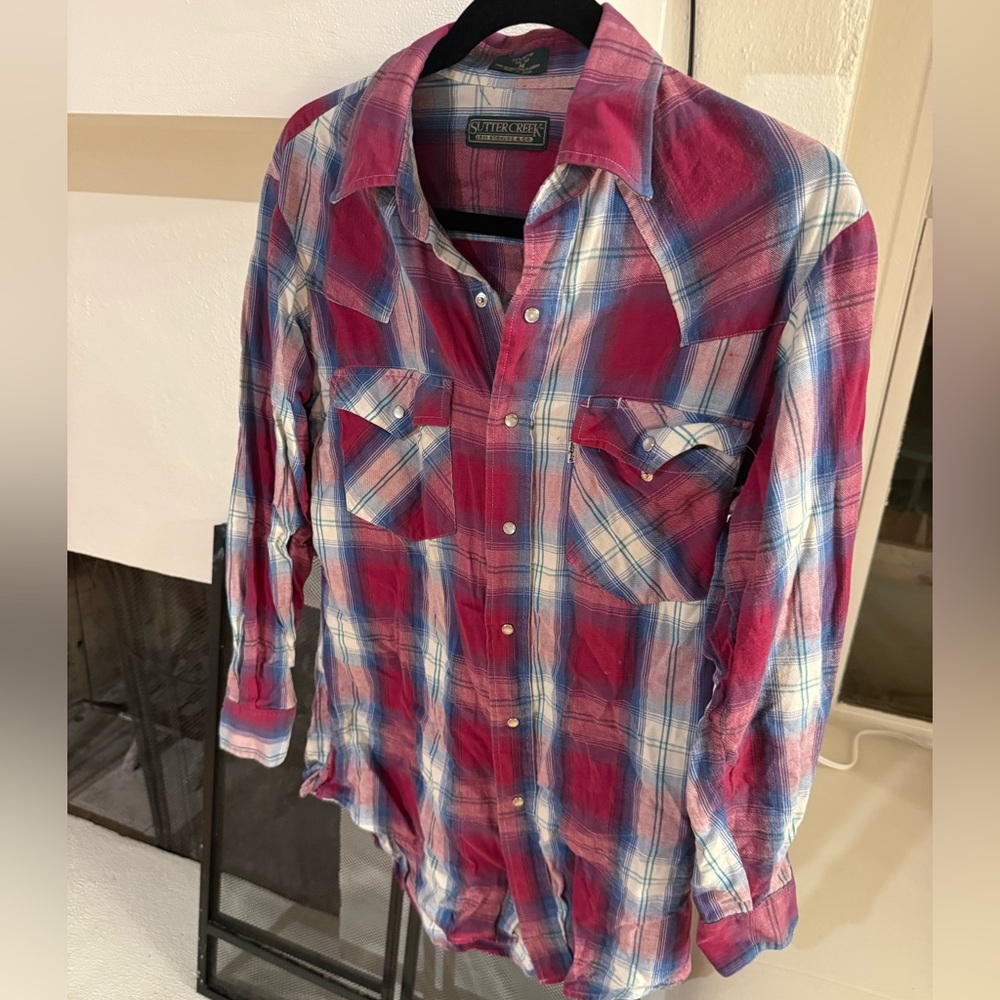 Stetson Red and Blue Plaid Shirt